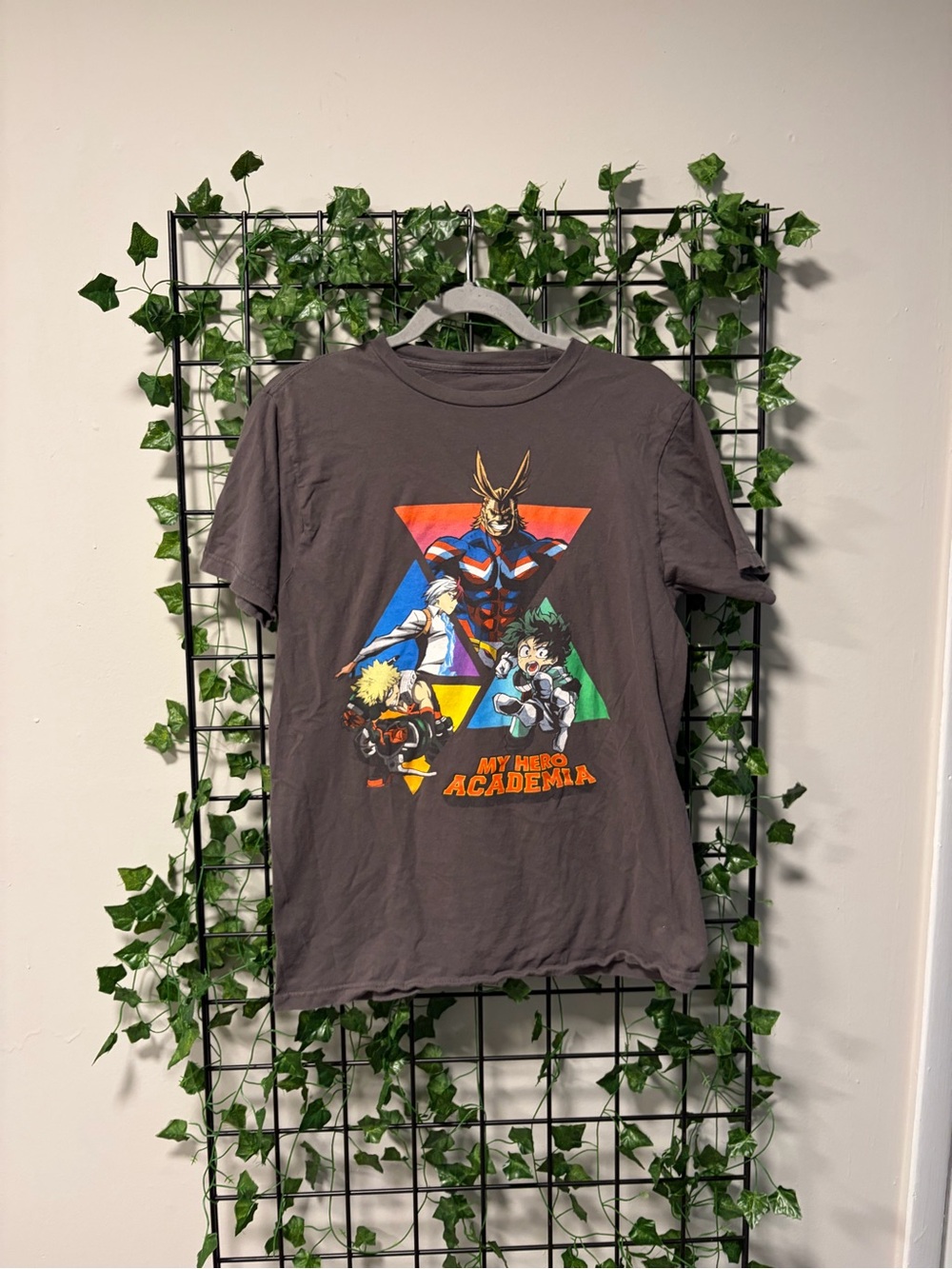 My Hero Academia Charcoal Graphic Tee - Anime Short Sleeve Shirt